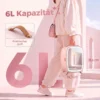 Minikoelkast Voor Cosmetica, Drankjes En Snacks, Draagbaar, Met Verlichte Spiegel, Stille Werking, 6L, Roze