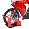 Motorfietsstandaard Voor 80 155 Mm Voorwiel, Verstelbare Motorfietswip Met 12 Verstelbare Voorgeboorde Gaten Tot 450 Kg