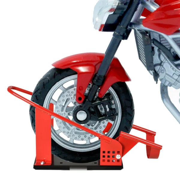 Motorfietsstandaard Voor 80 155 Mm Voorwiel, Verstelbare Motorfietswip Met 12 Verstelbare Voorgeboorde Gaten Tot 450 Kg