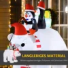 Opblaasbare Kerstdecoratie Opblaasbare Kerstfiguren. Zelfopblazend Incl. Blower, 2 M, Meerkleurig