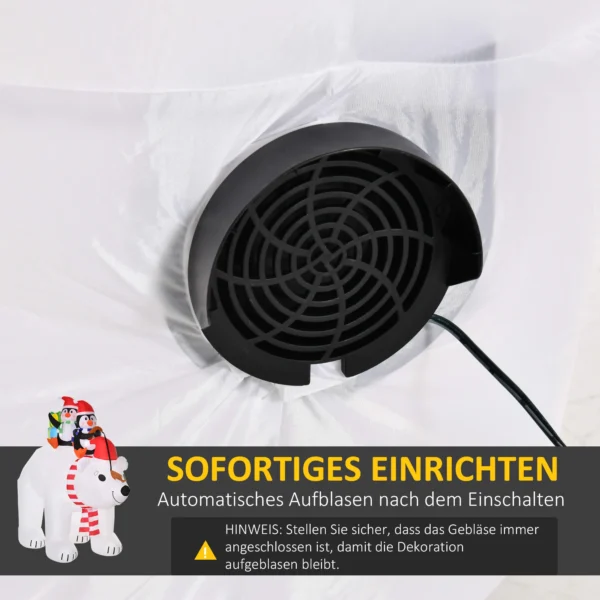 Opblaasbare Kerstdecoratie Opblaasbare Kerstfiguren. Zelfopblazend Incl. Blower, 2 M, Meerkleurig