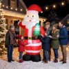 Opblaasbare Kerstman, 243 Cm, Met Helder LED licht, Kerstdecoratie Voor Binnen En Buitenruimte, Rood