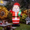 Opblaasbare Kerstman, 243 Cm, Met Helder LED licht, Kerstdecoratie Voor Binnen En Buitenruimte, Rood
