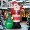 Opblaasbare Kerstman, 275 Cm, Met Zak En Beer, Kerstdecoratie Met Ingebouwde LED lampjes