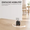 Opklapbare Eettafel, Rolbare Keukentafel Met Laden En Kast, Wit