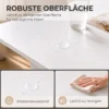 Opklapbare Eettafel, Rolbare Keukentafel Met Laden En Kast, Wit