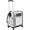 Opvouwbare Transporttas Met Wielen Voor Huisdieren, Geschikt Voor Honden En Katten Tot 5 Kg, Ademende Trolley Grijs