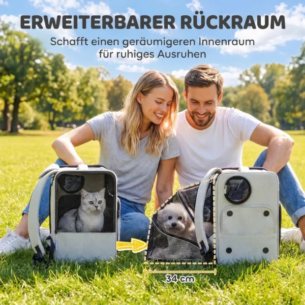 Opvouwbare Transporttas Met Wielen Voor Huisdieren, Geschikt Voor Honden En Katten Tot 5 Kg, Ademende Trolley Grijs