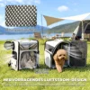 Opvouwbare Transporttas Met Wielen Voor Huisdieren, Geschikt Voor Honden En Katten Tot 5 Kg, Ademende Trolley Grijs