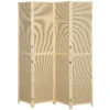 Paravent Met 4 Panelen, Opvouwbare Scheidingswand Gemaakt Van Handgeweven Bamboe, 180 X 180 Cm, Natuur