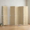 Paravent Met 4 Panelen, Opvouwbare Scheidingswand Gemaakt Van Handgeweven Bamboe, 180 X 180 Cm, Natuur