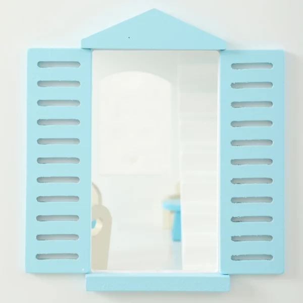 Poppenhuis 79,5 Cm Hoog 3 verdiepingen Met Lift 13 Meubels Balkon Groot Cadeau Voor Meisjes Van 3 6 Jaar Blauw