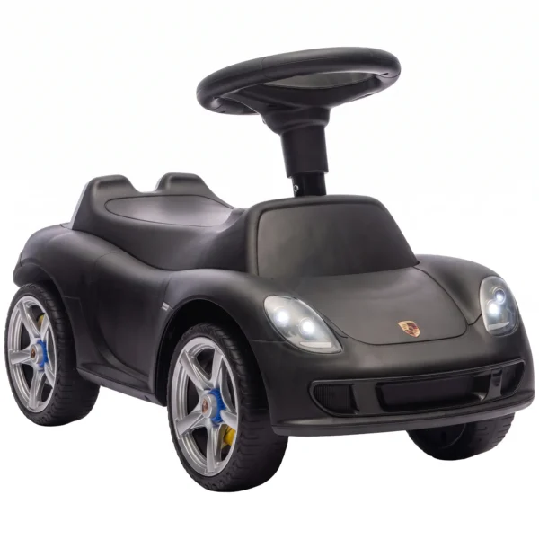 Porsche Glijdende Auto Voor Kinderen Met Hoorn, Licht, Motorgeluiden, Voor 18 36 Maanden, Matzwart