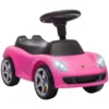 Porsche Glijdende Auto Voor Kinderen Met Hoorn, Licht, Motorgeluiden, Voor 18 36 Maanden, Roze