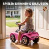 Porsche Glijdende Auto Voor Kinderen Met Hoorn, Licht, Motorgeluiden, Voor 18 36 Maanden, Roze