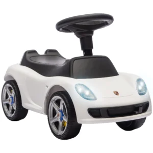 Porsche Rutschauto Voor Kinderen Met Claxon, Licht, Motorgeluiden, Voor 18 36 Maanden, Wit