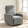 Relaxfauteuil, Ontspanningsstoel Met Fleece Hoes, Verstelbare Rugleuning, Gestoffeerde Stoel, Staal, Grijs