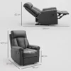 Relaxfauteuil TV fauteuil Met Ligfunctie, Handmatig Verstelbare Relaxstoel Van Kunstleer Voor Woonkamer, Zwart