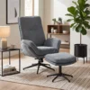 Relaxstoel Met 130° Ligfunctie, Televisiestoel Met Voetenbank En Stalen Frame, Grijs