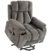 Relaxstoel TV stoel Met Opsta hulp, Massage & Warmte, Seniorenstoel Met Brede, Diepe Zitvlak, USB aansluiting