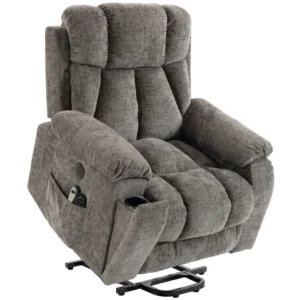 Relaxstoel TV stoel Met Opsta hulp, Massage & Warmte, Seniorenstoel Met Brede, Diepe Zitvlak, USB aansluiting