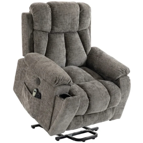 Relaxstoel TV stoel Met Opsta hulp, Massage & Warmte, Seniorenstoel Met Brede, Diepe Zitvlak, USB aansluiting