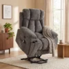 Relaxstoel TV stoel Met Opsta hulp, Massage & Warmte, Seniorenstoel Met Brede, Diepe Zitvlak, USB aansluiting