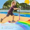 Roller Kinderstep Met LED Wielen 124 Mm Rollen Inklapbaar Hoogteverstelbaar Met Muziek Achterrem Roze