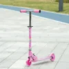 Roller Kinderstep Met LED Wielen 124 Mm Rollen Inklapbaar Hoogteverstelbaar Met Muziek Achterrem Roze
