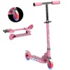 Roller Kinderstep Met LED Wielen 124 Mm Rollen Inklapbaar Hoogteverstelbaar Met Muziek Achterrem Roze