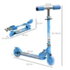 Roller Kinderstep Met LED Wielen 124 Mm Rollen Inklapbaar In Hoogte Verstelbaar Met Muziek Achterrem Blauw