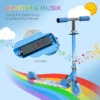 Roller Kinderstep Met LED Wielen 124 Mm Rollen Inklapbaar In Hoogte Verstelbaar Met Muziek Achterrem Blauw