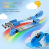 Roller Kinderstep Met LED Wielen 124 Mm Rollen Inklapbaar In Hoogte Verstelbaar Met Muziek Achterrem Blauw