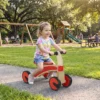 Rutschauto Voor Kinderen, Houten Glijdend Voertuig Met EVA wielen, Hogere Rugleuning Voor Kinderen Van 2 3 Jaar, Rood
