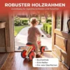 Rutschauto Voor Kinderen, Houten Glijdend Voertuig Met EVA wielen, Hogere Rugleuning Voor Kinderen Van 2 3 Jaar, Rood