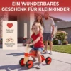Rutschauto Voor Kinderen, Houten Glijdend Voertuig Met EVA wielen, Hogere Rugleuning Voor Kinderen Van 2 3 Jaar, Rood