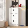 Schoenenkast Voor Maximaal 18 Paar Schoenen Met 3 Kleppen En Verstelbare Legplanken, Wit