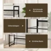 Schoenenrek Schoenenplank Schoenenstandaard, 4 Planken, 72 Cm X 30 Cm X 82,7 Cm, Zwart