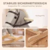 Schommelpaard Met Geluid En Veiligheidsgrepen, Rijdend Paard Met Houten Frame Voor Peuters Van 12 36 Maanden, Grijs