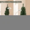 Set Van 2 Kunstmatige Kerstbomen, 120 Cm, Spar Voor De Entree Met 170 Takpunten, Plantenpot basis, Groen
