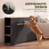 Sideboard, Buffet, Groot Kastvak, 3 laags Rek, Lade, Zwart, 110 X 29,5 X 82cm