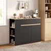 Sideboard, Buffet, Groot Kastvak, 3 laags Rek, Lade, Zwart, 110 X 29,5 X 82cm