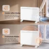 Slimme Paneelverwarming 1500 W, Vrijstaand/wandmontage, Elektrische Verwarming Met 7 dagen Timer, Raamdetectie, Vorstbescherming, Wit