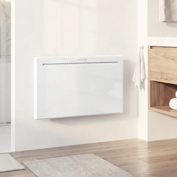 Slimme Paneelverwarming 1500 W, Vrijstaand/wandmontage, Elektrische Verwarming Met 7 dagen Timer, Raamdetectie, Vorstbescherming, Wit