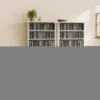 Smalle Mediakast, 8 Niveaus, 6 Verstelbare Planken, 8 Vakken, Voor 360 CDs, Wit