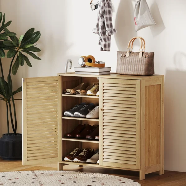 Smalle Schoenenkast, Rotan, Smal, Hoog, Hout, Kleine Lade, Dun