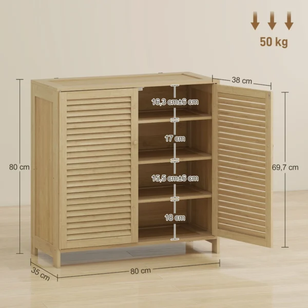 Smalle Schoenenkast, Rotan, Smal, Hoog, Hout, Kleine Lade, Dun