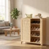 Smalle Schoenenkast, Rotan, Smal, Hoog, Hout, Kleine Lade, Dun