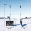 Sneeuwschuiver 45 Cm Breed Kunststof Sneeuwschep Met Ergonomische Extra Handvat, Sneeuwruimer Met Aluminiumsteel Metalen Rand