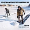 Sneeuwschuiver 45 Cm Breed Kunststof Sneeuwschep Met Ergonomische Extra Handvat, Sneeuwruimer Met Aluminiumsteel Metalen Rand